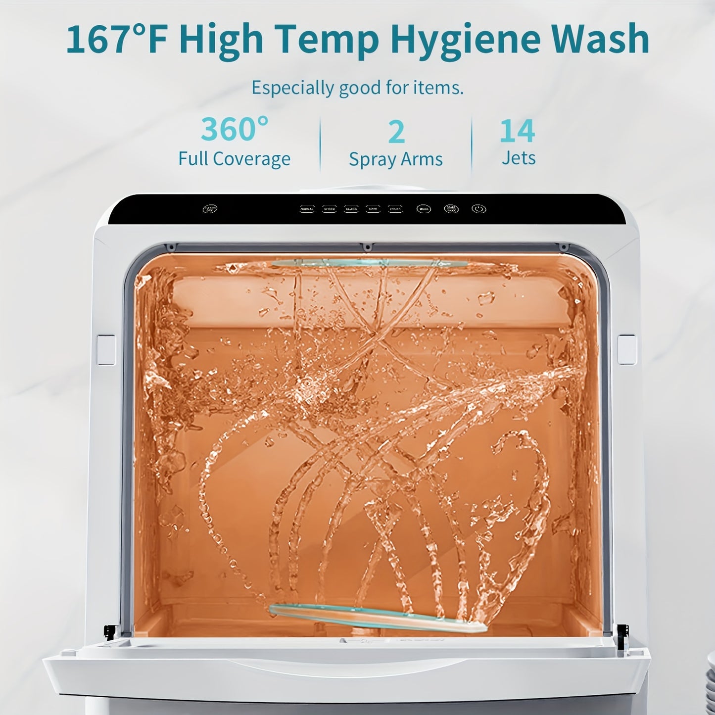 Airmsen Independent Countertop Dishwasher - 5+1 Programs 5L Tank