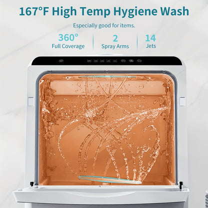 Airmsen Independent Countertop Dishwasher - 5+1 Programs 5L Tank