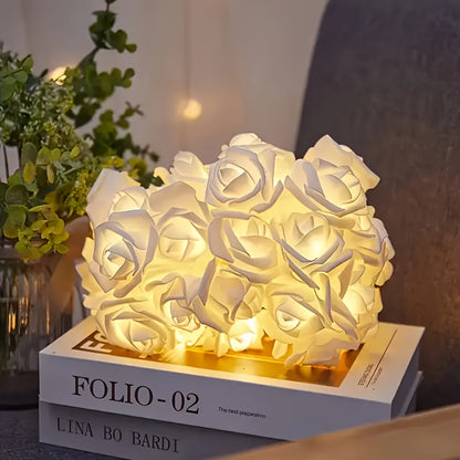 LED Rose Flower String Lights