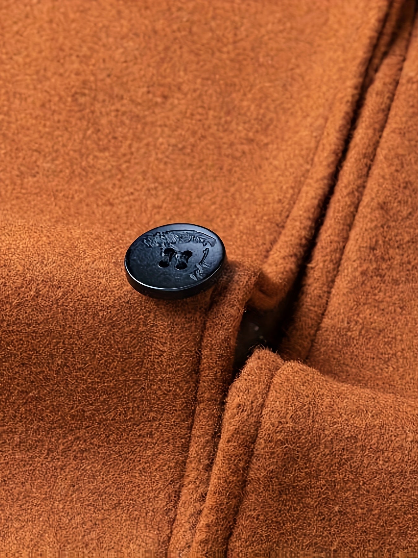 Men's Autumn Winter Thickened Tweed Jacket - Detachable Scarf