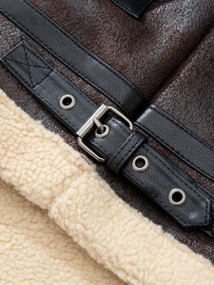 Men's Autumn-Winter Thickened Fleece-Lined Bomber Jacket