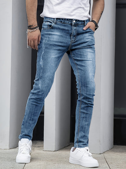Men's Slim-Fit Stretch Denim - Button-Fly Skinny Jeans