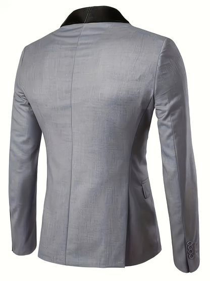 Men's 3pcs Suit Set - Blazer Vest Pants Elegant