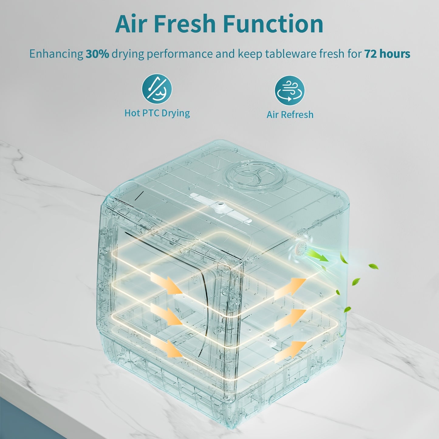 Airmsen Independent Countertop Dishwasher - 5+1 Programs 5L Tank