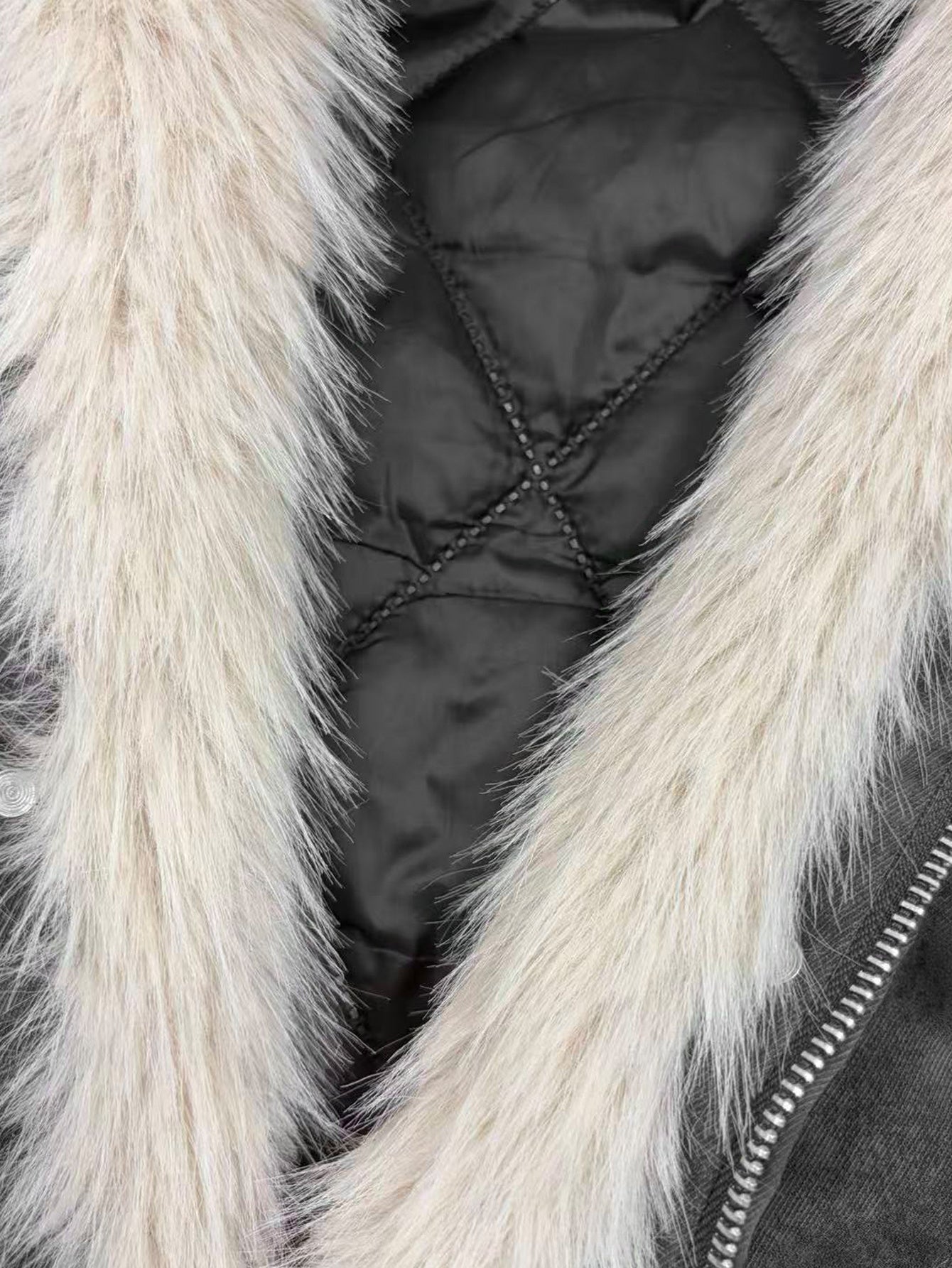 Hooded Warm Jacket with Fur Collar