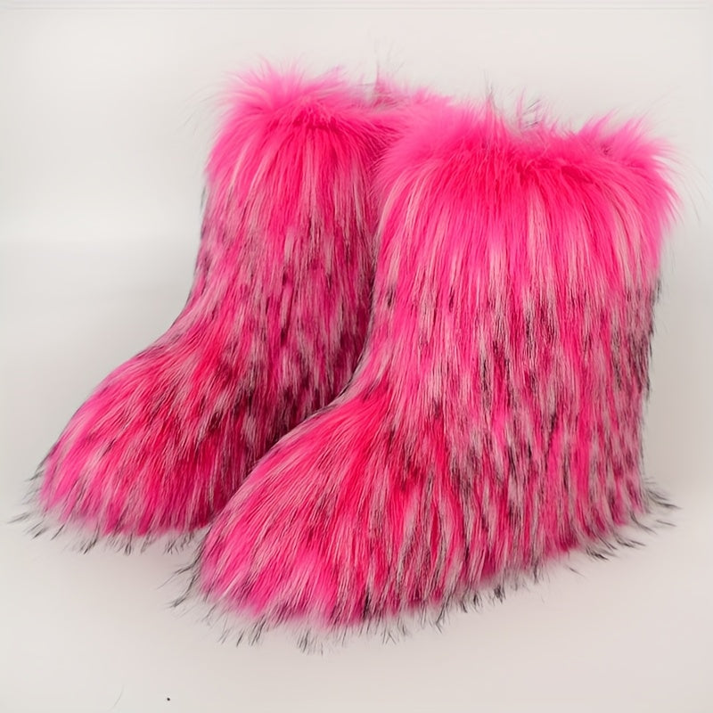 Women's Mid-Calf Faux Fur Boots