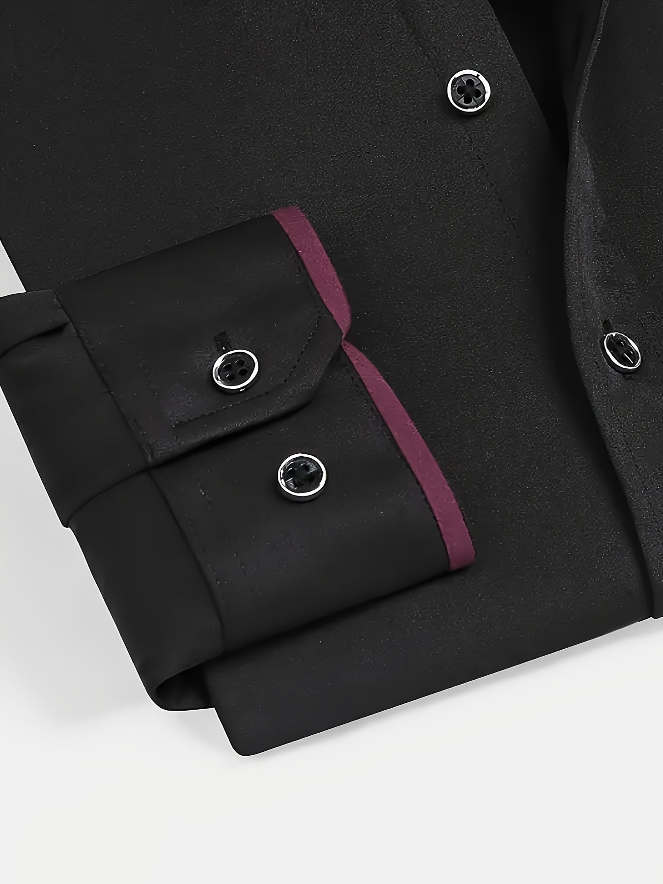 1+1 Men's Double Lapel Long Sleeve Shirt - Fashion Business Casual