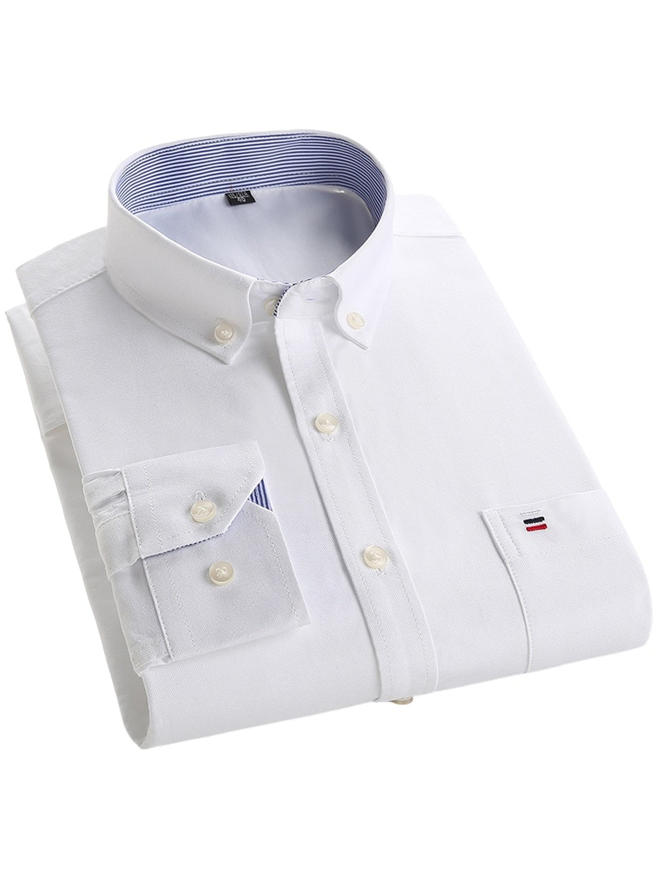 Men's 3-Pack Long Sleeve Oxford Shirts - Embroidered Chest Pockets