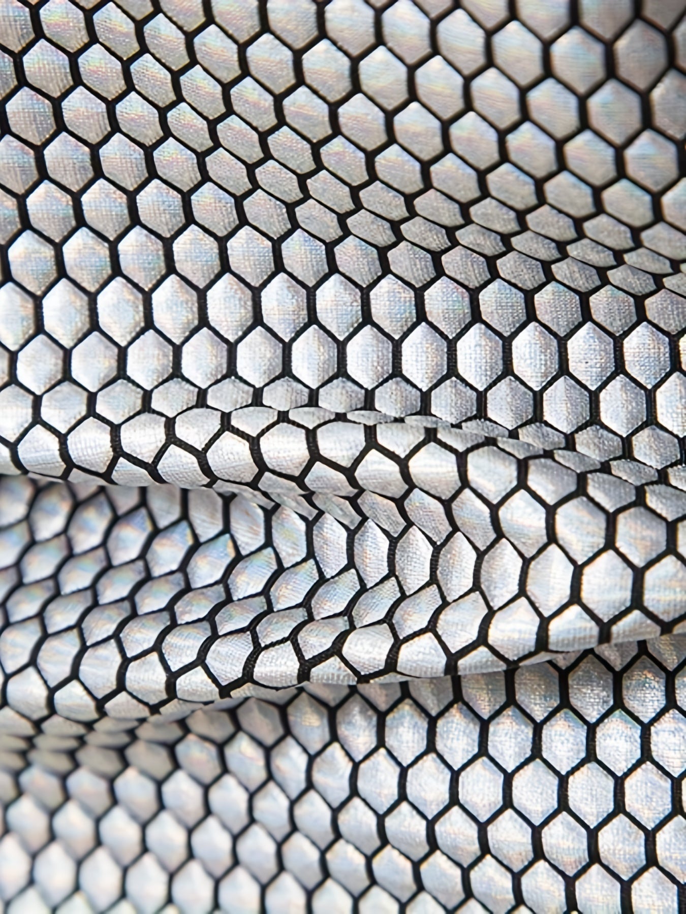 Men's 70s Disco Outfit - Diamond Foil Print Button-Up Shirt