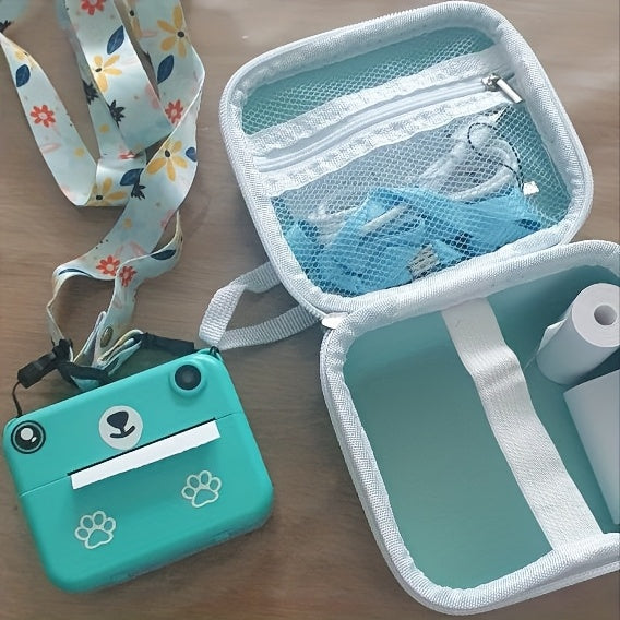 Mini Thermal Instant Printing Camera - 1300mAh 3 Rolls Paper