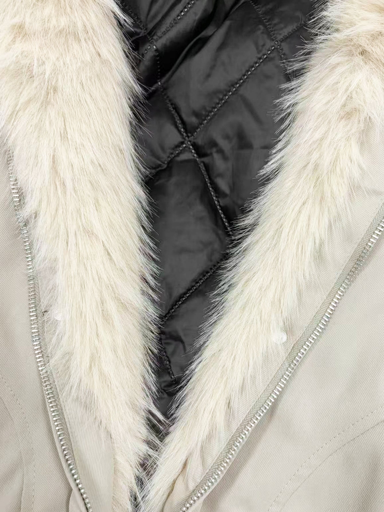 Hooded Warm Jacket with Fur Collar