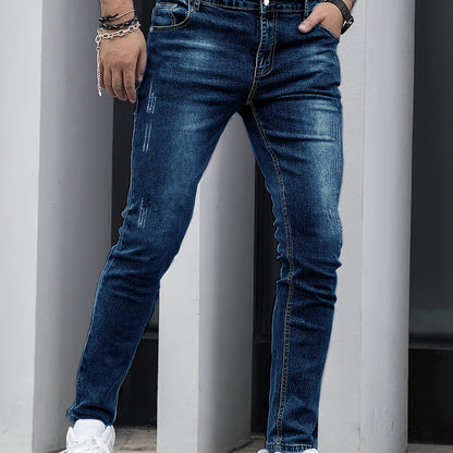 Men's Slim-Fit Stretch Denim - Button-Fly Skinny Jeans