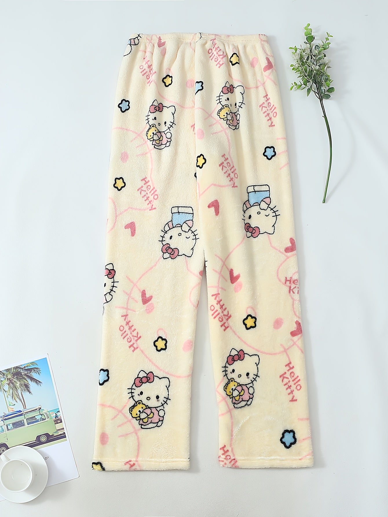 Hello Kitty Women's Flannel Sleep Pants - Thick Warm Winter