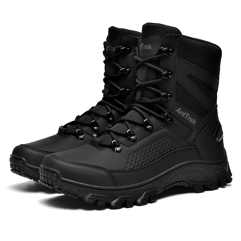 Men's Combat Boots - Wear-Resistant Hiking Thick-Sole
