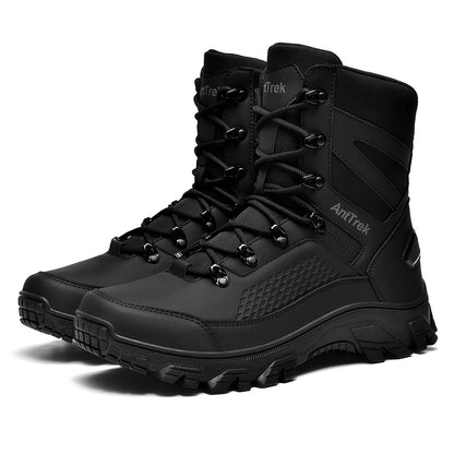 Men's Combat Boots - Wear-Resistant Hiking Thick-Sole