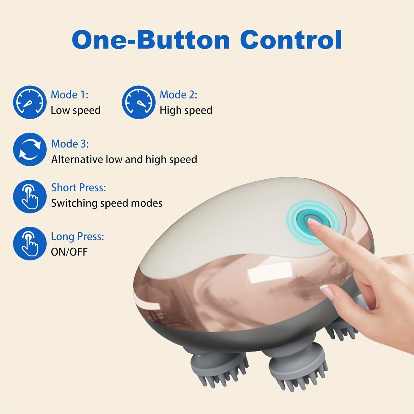 Electric Head Massager – Handheld Portable Scalp & Body Relaxation