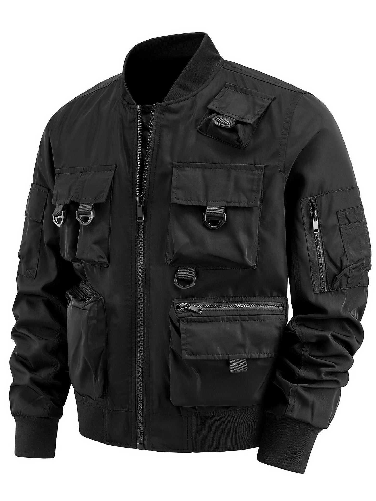 Men’s Premium Utility Bomber Jacket with Multi-Pocket