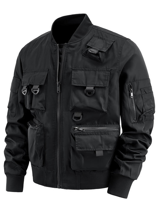 Men’s Premium Utility Bomber Jacket with Multi-Pocket