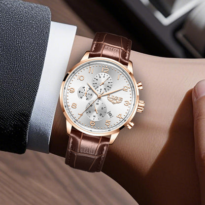 LIGE Men's Elegant Chronograph Watch