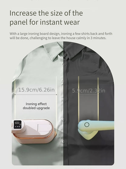 Handheld Steamer with Iron - 3-Speed 180° Rotatable 2-in-1