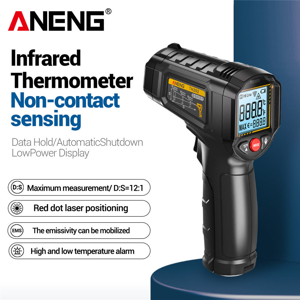 ANENG TH202 Thermometer Hygrometer - Non-Contact -50-600°C LCD
