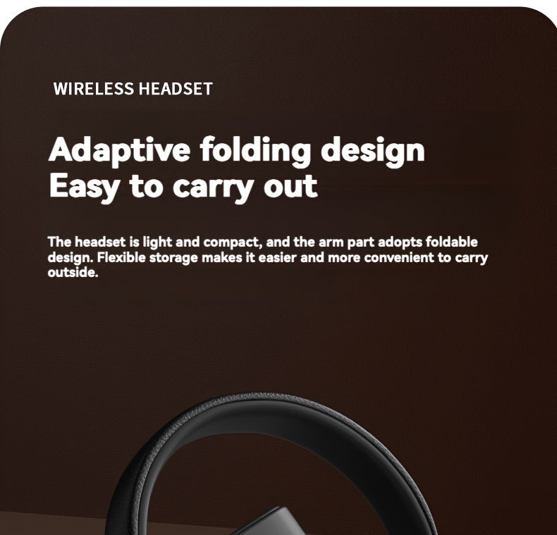 Retro Wireless Headphones - HiFi Deep Bass with 350mAh Battery