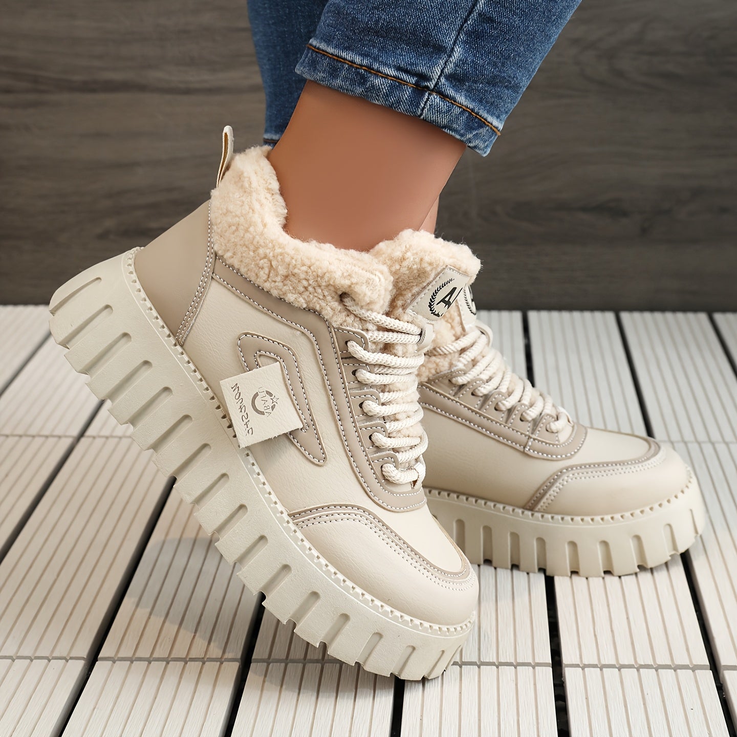 LYKU Women's Plush Lined Winter Sport Boots