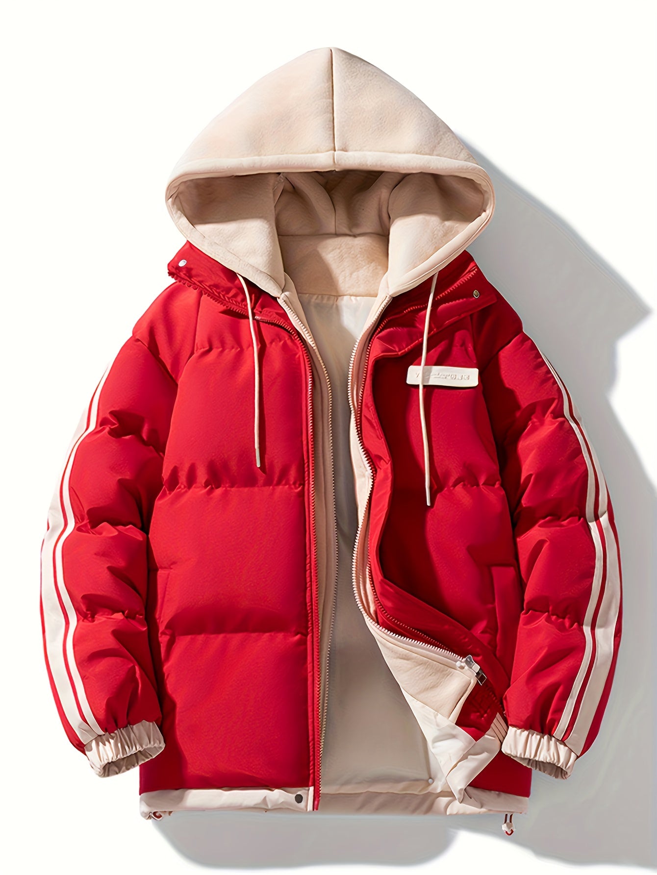 Plus Size Women's Skiing Coat - Warm Thick Hooded Two-Piece