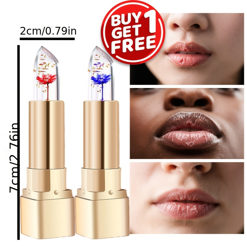 Crystal Flower Jelly Lipstick 1+1 free - Color-Changing Magic Lip Balm