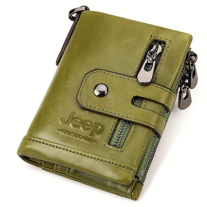 JEEP High Capacity Genuine Leather Wallet - RFID Protection Men