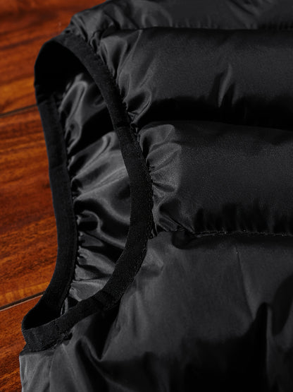 Men's Sleeveless Vest - Warm Zippered Stand Collar