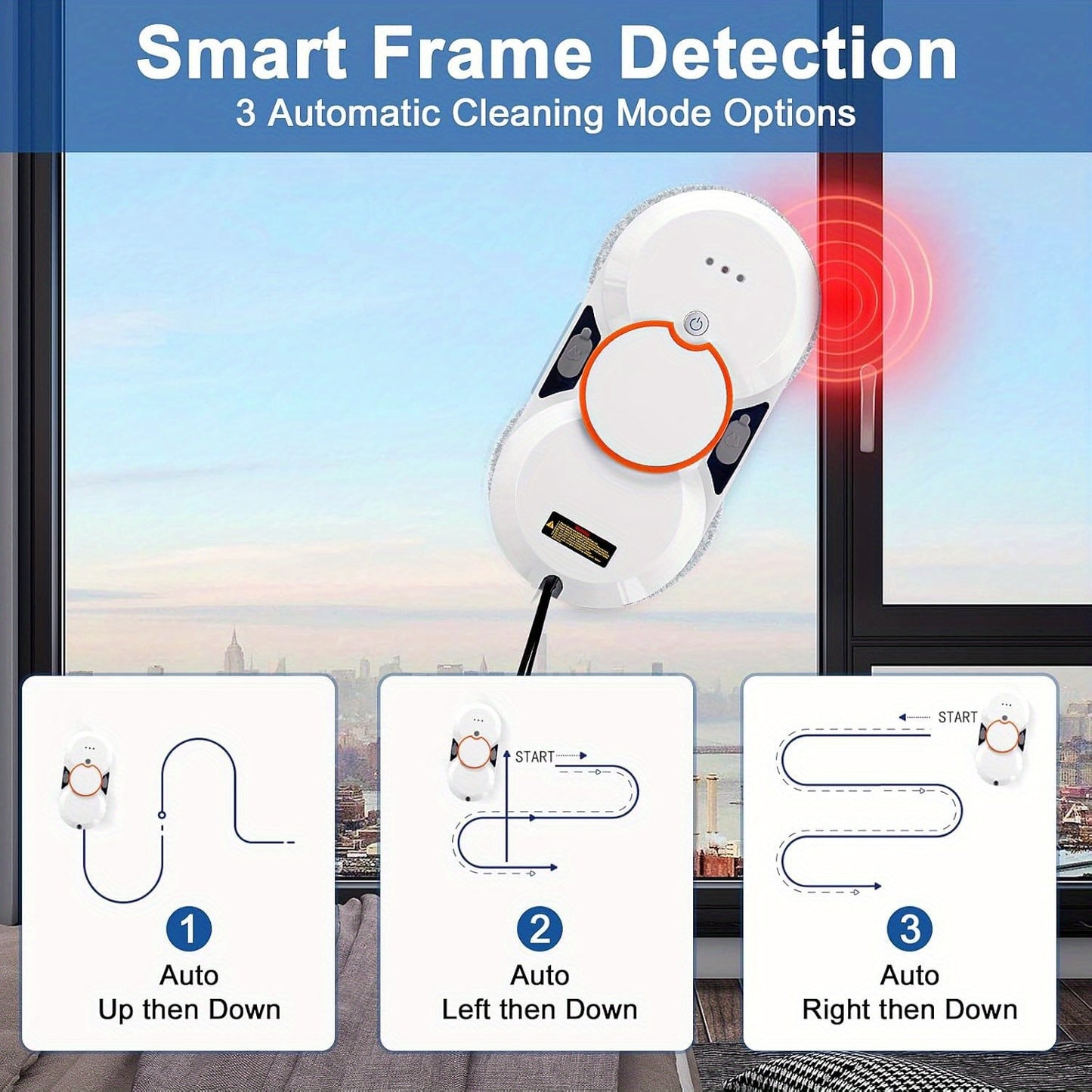 Intelligent Automatic Window Cleaner - Remote Controlled