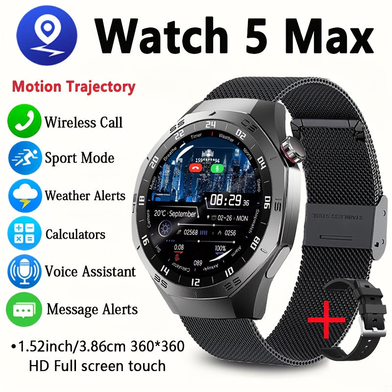 GPS GT5 Pro Men's Smartwatch - 3.86cm HD Display 100+ Sports
