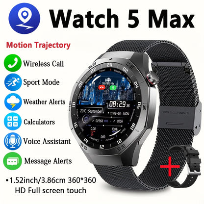 GPS GT5 Pro Men's Smartwatch - 3.86cm HD Display 100+ Sports