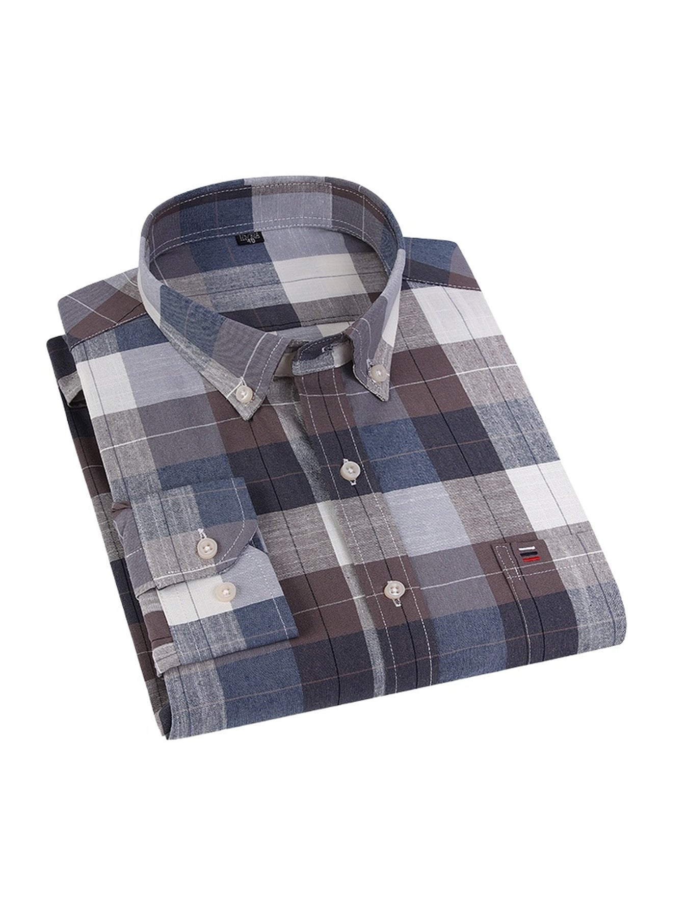 Men's 3-Pack Long Sleeve Oxford Shirts - Embroidered Chest Pockets