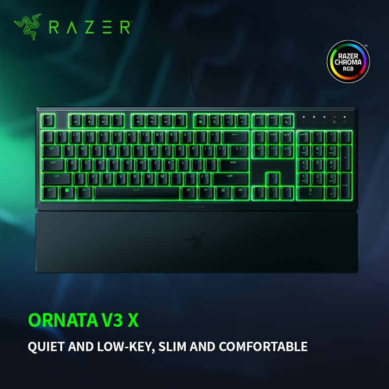 Razer Ornata V3 X Gaming Keyboard - Low Profile RGB Backlit