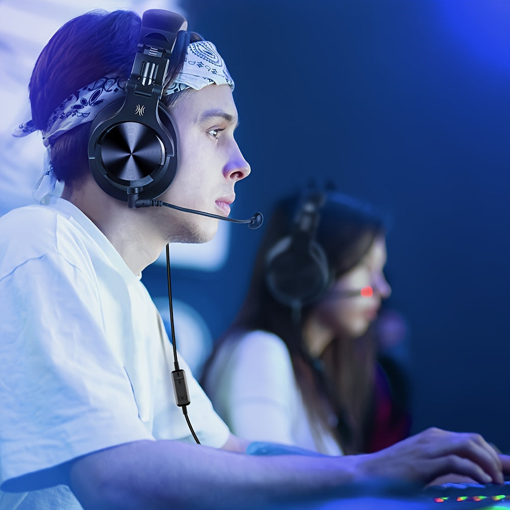 Oneodio A71D Wired Gaming Headset - Detachable Mic & Surround Sound