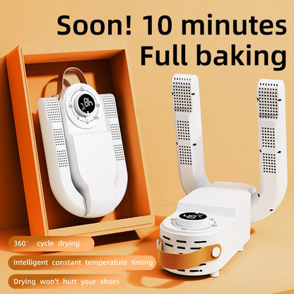 Portable Foldable Shoe Dryer - Timed Control Constant Temperature