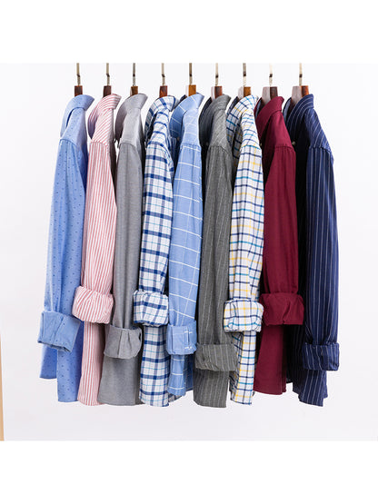 Men's 3-Pack Long Sleeve Oxford Shirts - Embroidered Chest Pockets