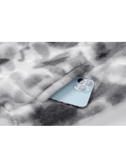 Men's Embroidered Jacket - Funnel Collar Zip-Up