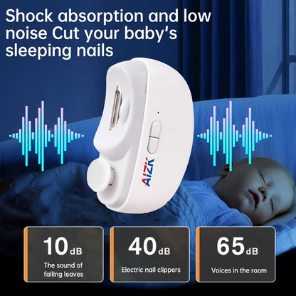 2-in-1 Electric Nail Clipper & Polisher - LED Light USB Charging