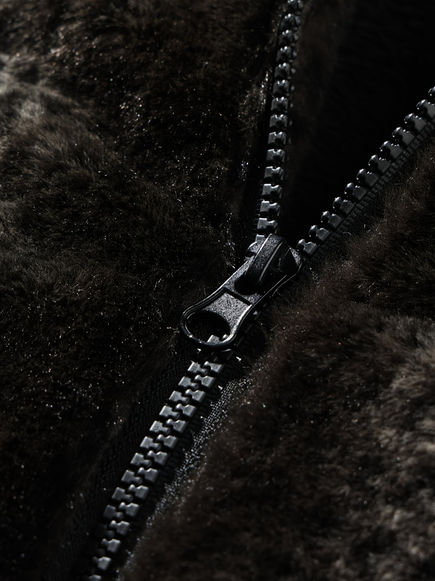 Men's Vintage Plush Jacket - Geometric Pattern with Faux Fur