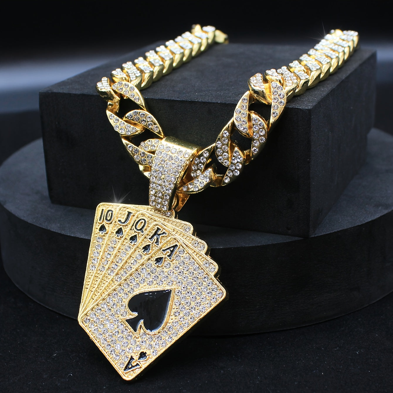 Poker Pendant + Cuban Chain