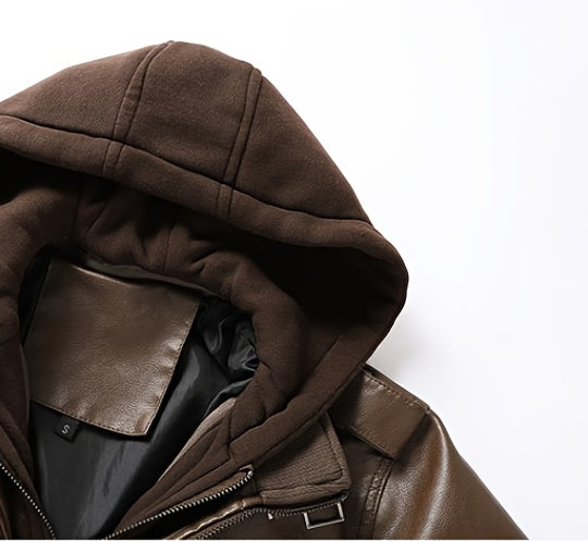 Men's Hooded Jacket - Full-Zip Zippered Pockets Lightweight