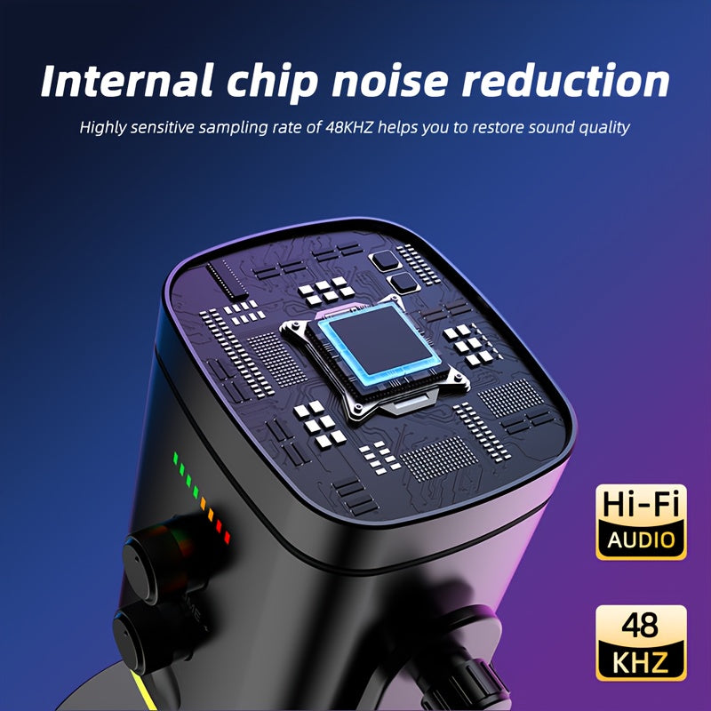 XLR/USB Dynamic Microphone - RGB Gaming Streaming Mic