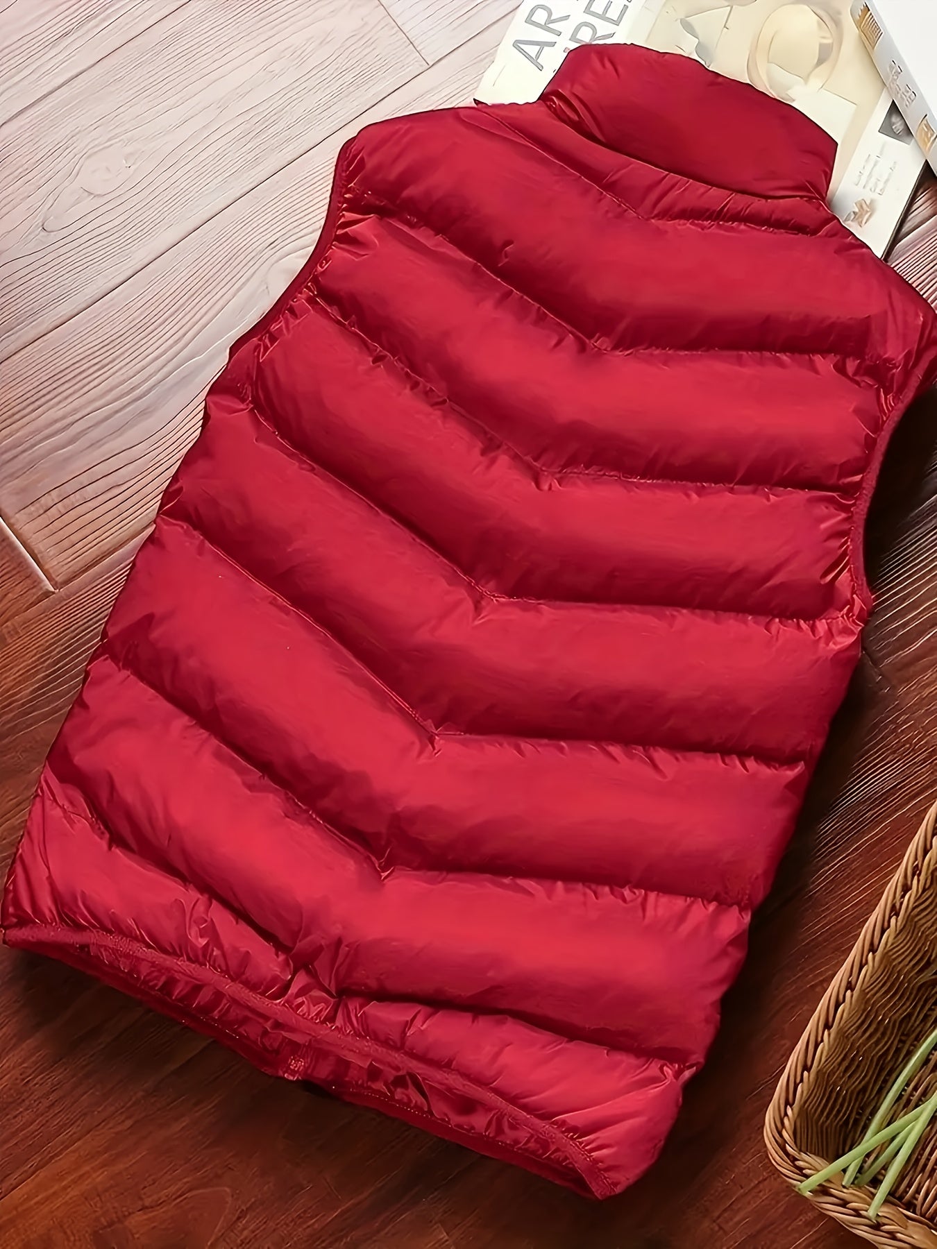 Men's Sleeveless Vest - Warm Zippered Stand Collar