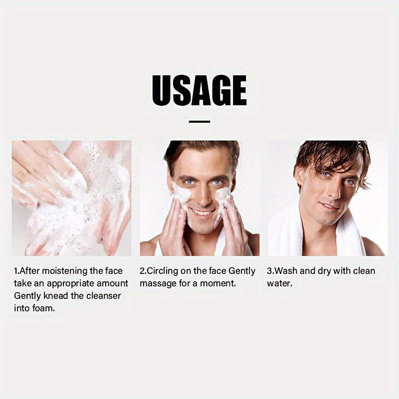 ROZINO Men's Volcanic Mud Cleanser - Oil Control Deep Cleansing