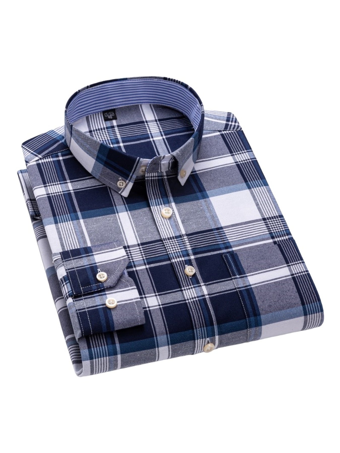 Men's 3-Pack Long Sleeve Oxford Shirts - Embroidered Chest Pockets