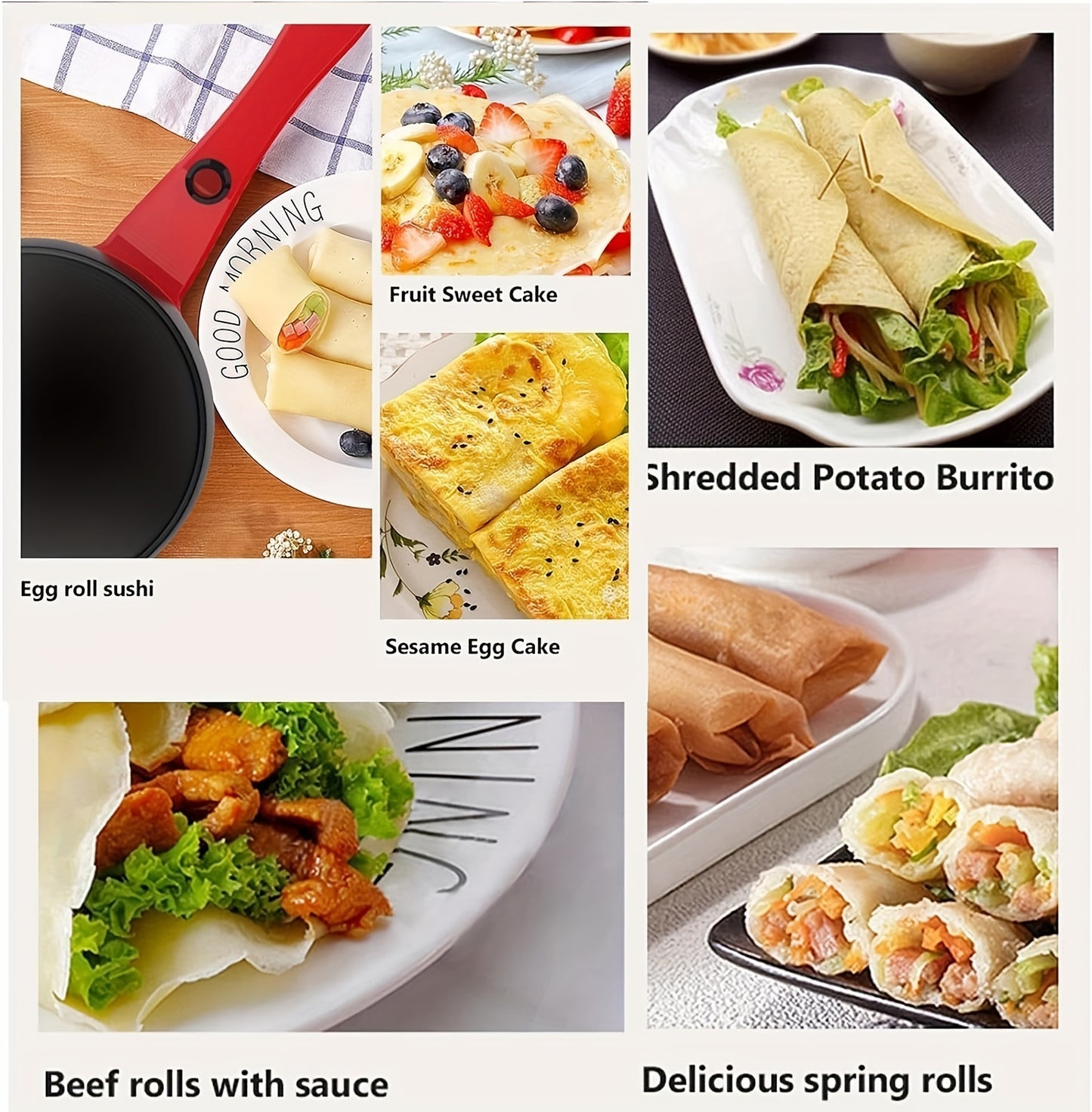 Pancake Maker 600W - Non-Stick Electric Baking Tray