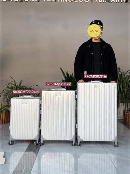 Aluminum Magnesium Alloy Luggage 20-28" - Password Lock Hard Case